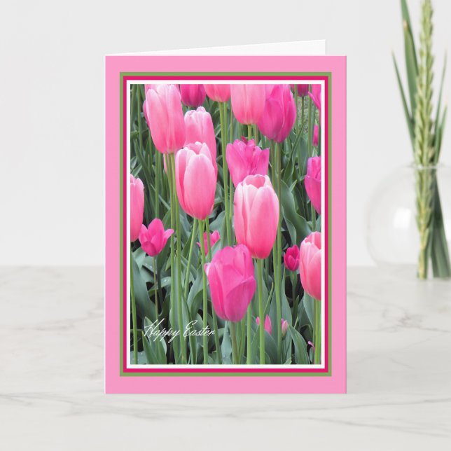 Carte de Pâques pour Sister Hot Pink Tulips (Devant)