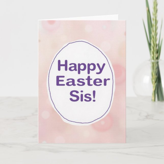 Carte de Pâques pour Sœur Joyeuses Pâques (Devant)
