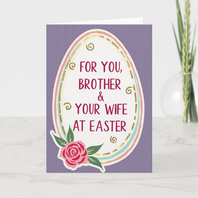 Carte de Pâques pour toi frère (Devant)
