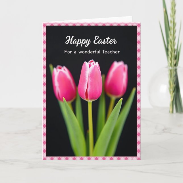 Carte de Pâques pour un professeur de floral (Devant)