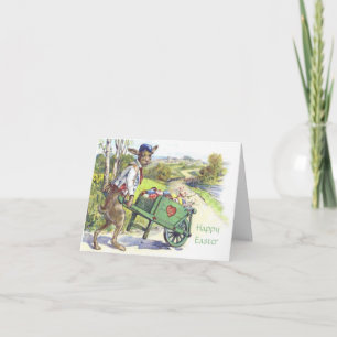 Carte de Pâques Rabat vintage habillé