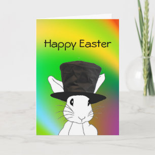 Carte de Pâques Rabbit ou Oeuf Rainbow