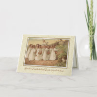 Carte de Pâques religieuse vintage polonaise