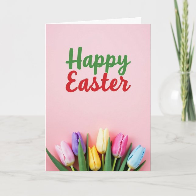 Carte de Pâques Tulipe de Printemps (Devant)