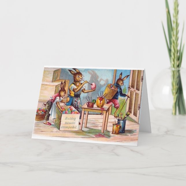 Carte de Pâques vintage de Hongrois (Devant)