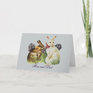 Carte de Pâques vintage pour des parents