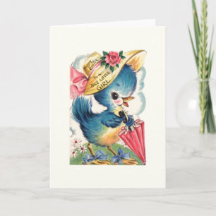 Carte de Pâques vintage pour Nice Petite Fille