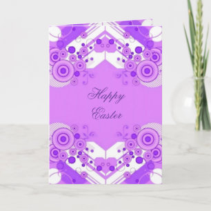 Carte de Pâques Violet Déco