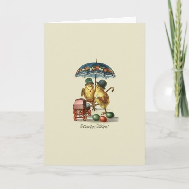 Carte de Pâques Wesołego Alleluja en Pologne vinta (Devant)