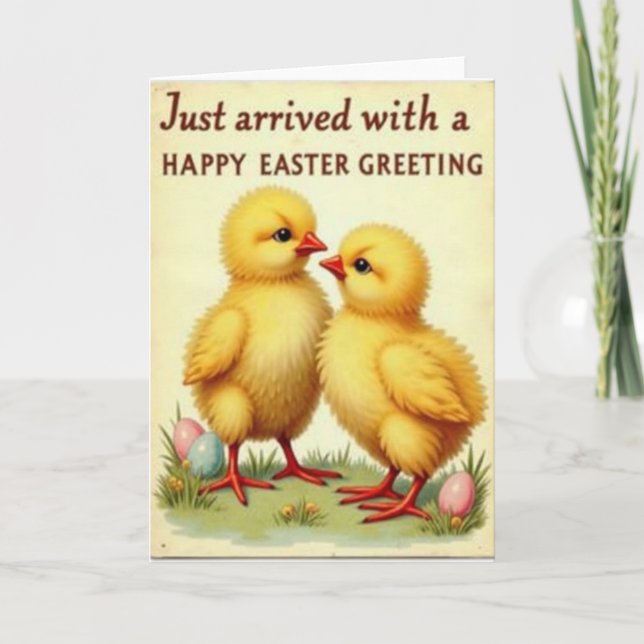 Carte de Pâques Yellow Birds (Devant)