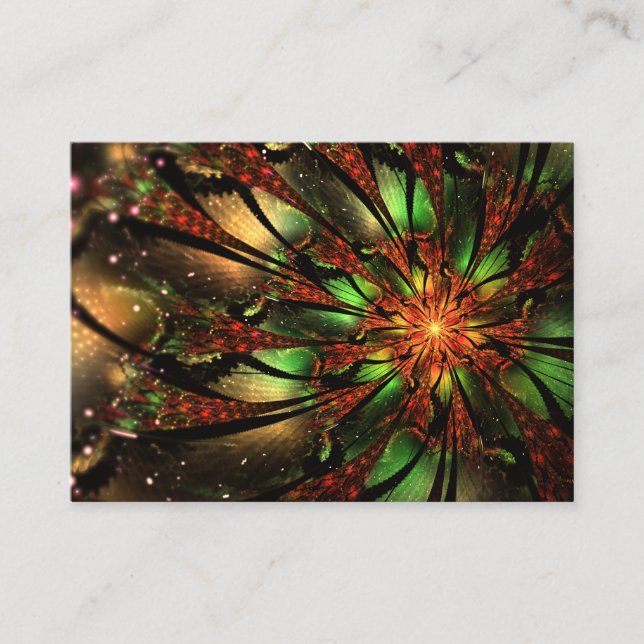 Carte De Parrainage Abstract fractal flower design.   (Devant)