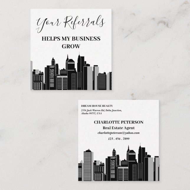 Carte De Parrainage Agriculture de l'agent immobilier (Devant / Derrière)