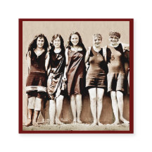 Amis en costumes de bain