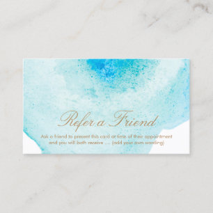 Carte De Parrainage Aquarelle Abstraite Aqua Blue