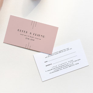 Carte de parrainage Art Déco Rose Everly