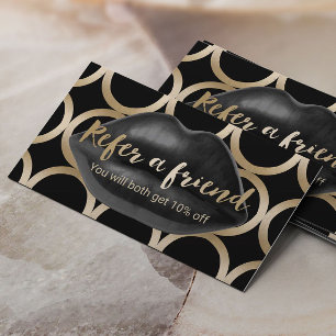 Carte de parrainage   Artiste maquillage géométriq