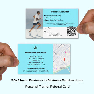 Carte De Parrainage B2B Services QR Code Electrique Bleu noir
