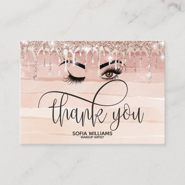 Carte De Parrainage Beau oeil Brown Wink avec Gold Crown (Devant)