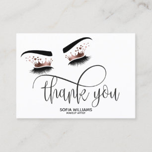 Carte De Parrainage Beau oeil Brown Wink avec Gold Crown