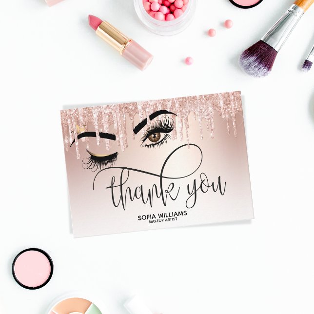 Carte De Parrainage Beau oeil Brown Wink avec Gold Crown (Créateur téléchargé)