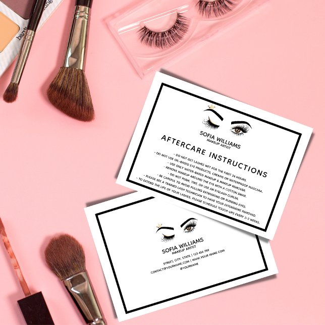 Carte De Parrainage Beau oeil Brown Wink avec Gold Crown (Créateur téléchargé)