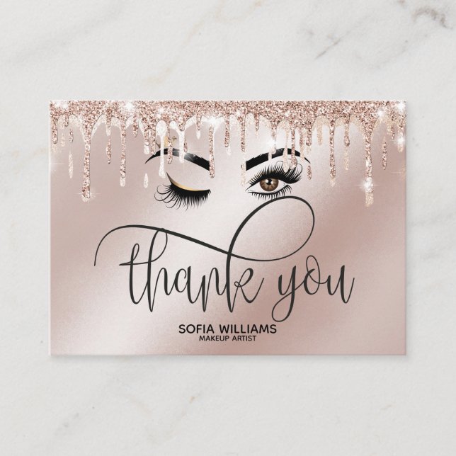 Carte De Parrainage Beau oeil Brown Wink avec Gold Crown (Devant)