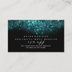 Carte De Parrainage Bleu d'océan turquoise d'or de parties