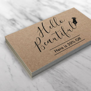 Carte de parrainage   Bonjour Beau Salon Rustic Kr