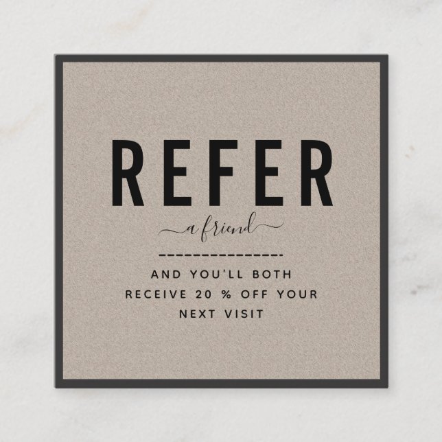 Carte De Parrainage Bordure papier kraft gras Ajouter votre logo Terre (Devant)