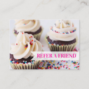 Carte De Parrainage Boulangerie de cupcakes