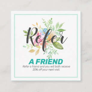 Carte De Parrainage Bouquet de fleurs délicates à l'aquarelle