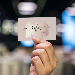 Carte De Parrainage Brouillon Chic Faux Rose Gold sur Rose neutre