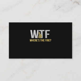 Carte De Parrainage Cadeau pompier WTF Où est le pompier