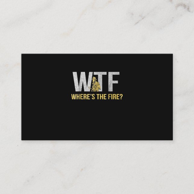 Carte De Parrainage Cadeau pompier | WTF Où est le pompier (Devant)