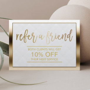 Carte de parrainage   Cadre Or Moderne