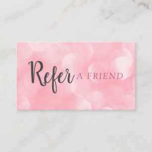 Carte De Parrainage Chic Moderne Bokeh Rose