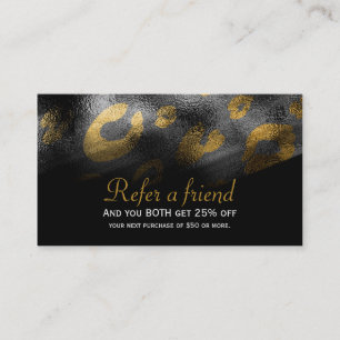 Carte de parrainage client ombres noires et imprim