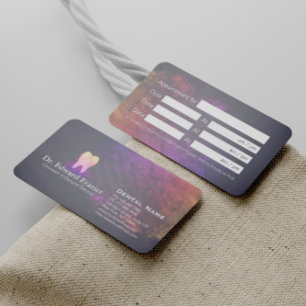 Carte De Parrainage Clinique dentaire professionnelle Rose Gold Tooth