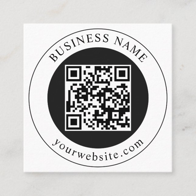 Carte De Parrainage Code QR avec nom d'entreprise modifiable (Devant)