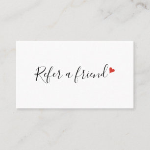 Carte De Parrainage Cœur d'amour rouge d'écriture moderne chic