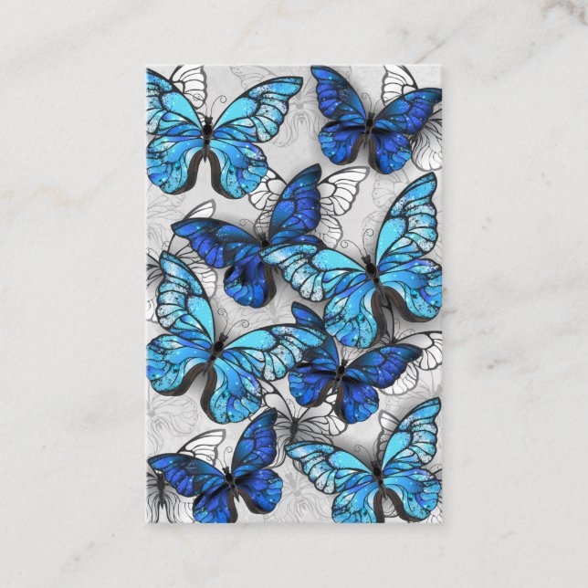Carte De Parrainage Composition des White and Blue Butterflies (Devant)
