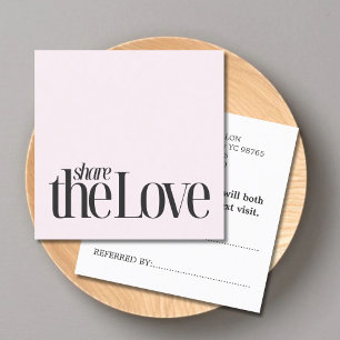 Carte De Parrainage Cool minimal Rose Bold Beauté