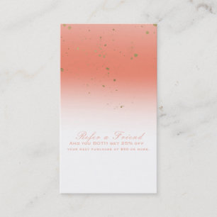 Carte De Parrainage Coral Gold Moderne Glamour Chic Parrainer un(e) am