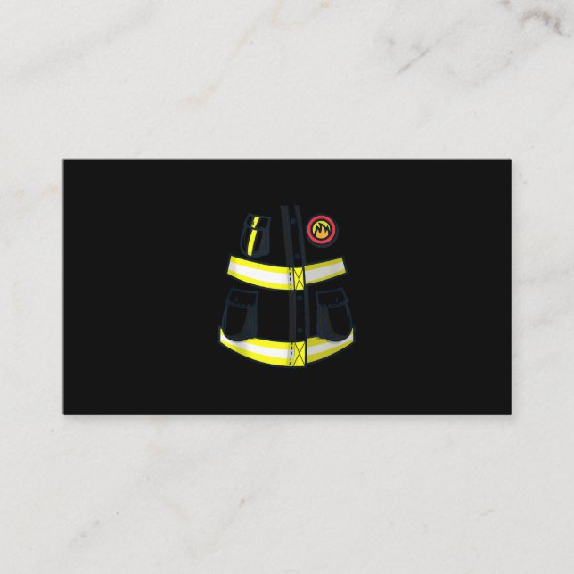 Carte De Parrainage Costume pompier Halloween (Devant)