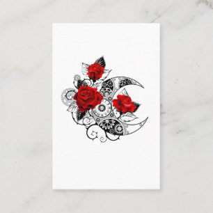 Carte De Parrainage Croissant mécanique avec roses rouges