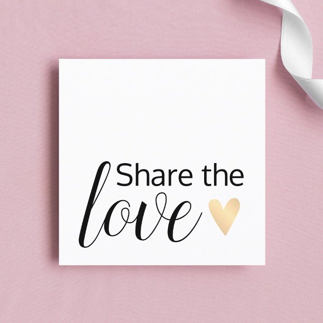 Carte De Parrainage Elégant Black White Gold Heart Beauty Salon (Créateur téléchargé)