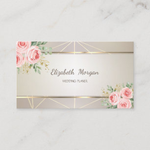 Carte De Parrainage Élégant, Géométrique triée, Rose Chic