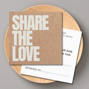 Carte De Parrainage Élégant Gras Imprimé Kraft Beige Salon