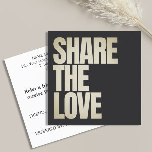 Carte De Parrainage Élégant Gris foncé Or