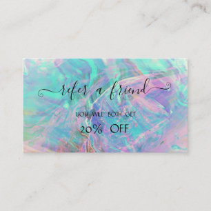 Carte De Parrainage Élégant Opal Professionnel tendance Iridescente